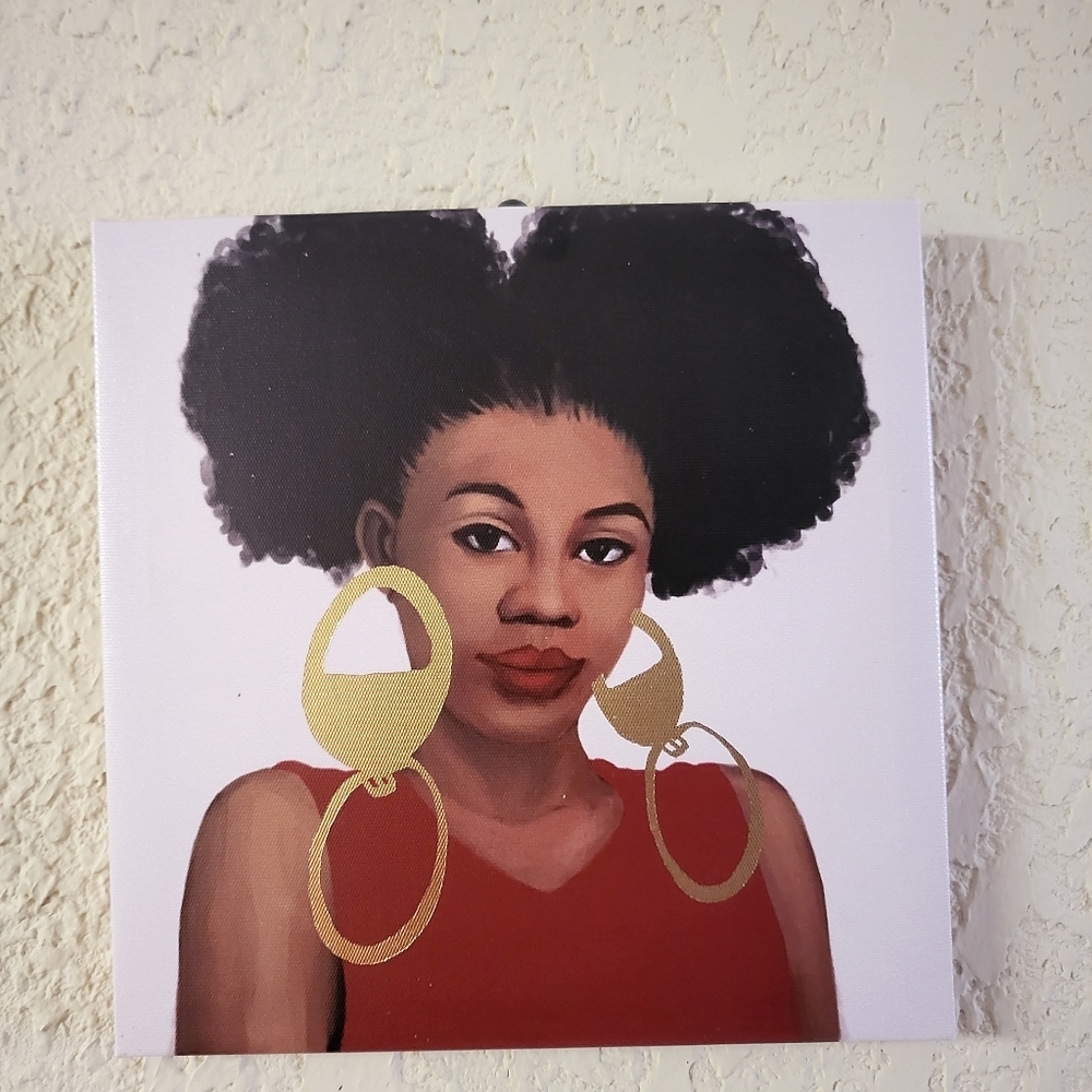 African American Wall Art 8X8 Cream Print Canvas Special Moments Canvas